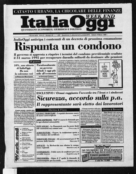 Italia oggi : quotidiano di economia finanza e politica